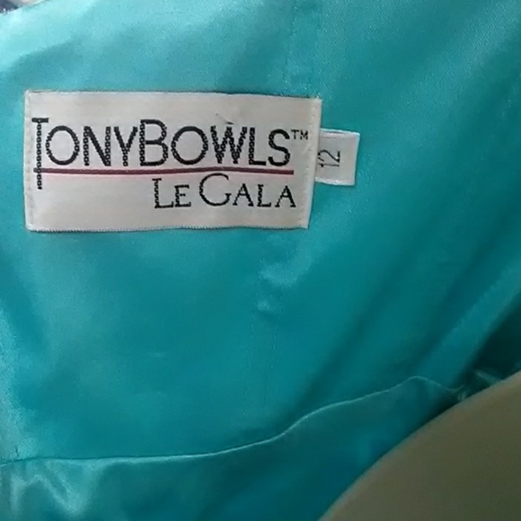 Light blue rhinestone formal prom dress - Picture 6 of 6